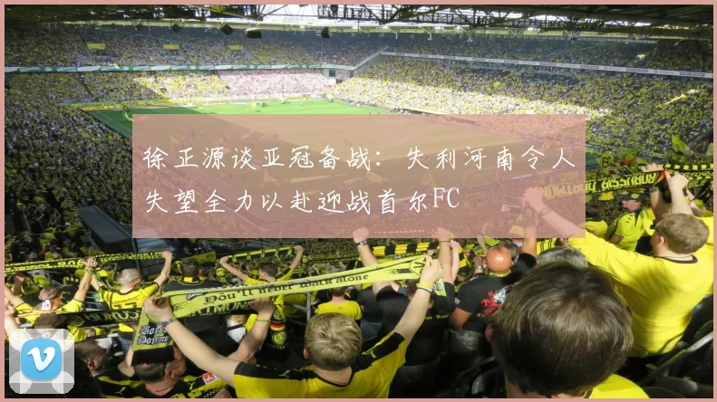 徐正源谈亚冠备战：失利河南令人失望全力以赴迎战首尔FC
